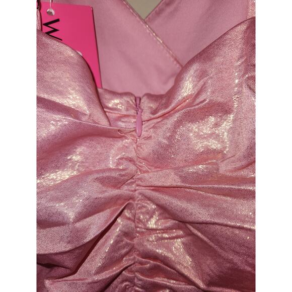 NWT With Jules Big Girls Sleeveless Lace-Insert Dress Pink L - Picture 7 of 12